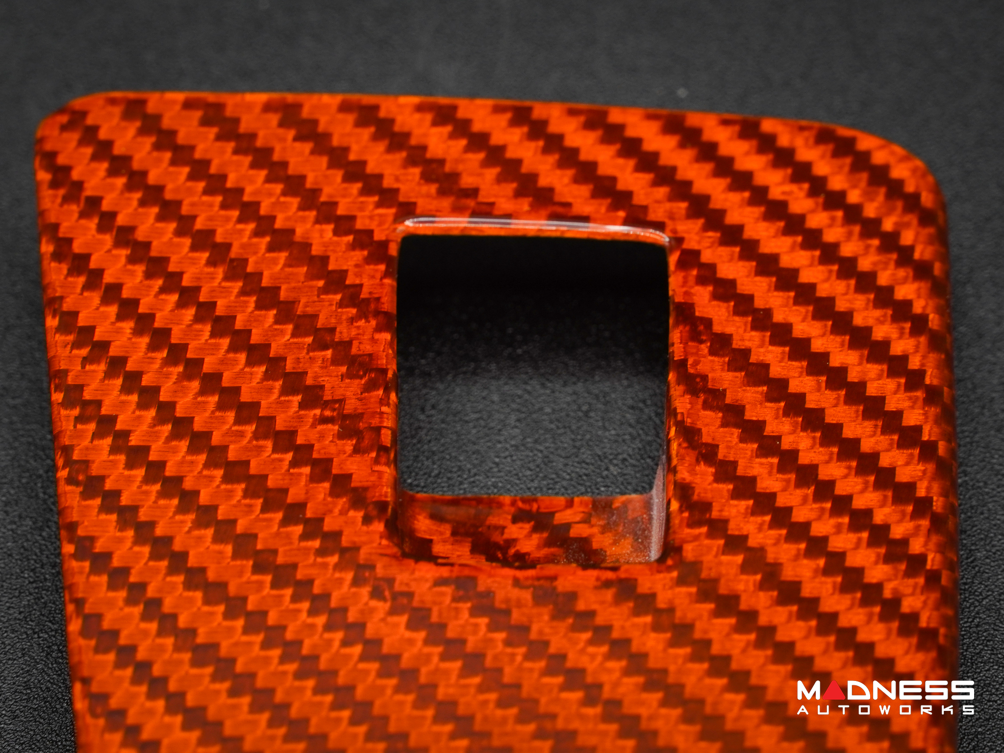 Jaguar F-TYPE Interior Trim - Carbon Fiber - Window Switch Control Cover Kit - Orange Candy